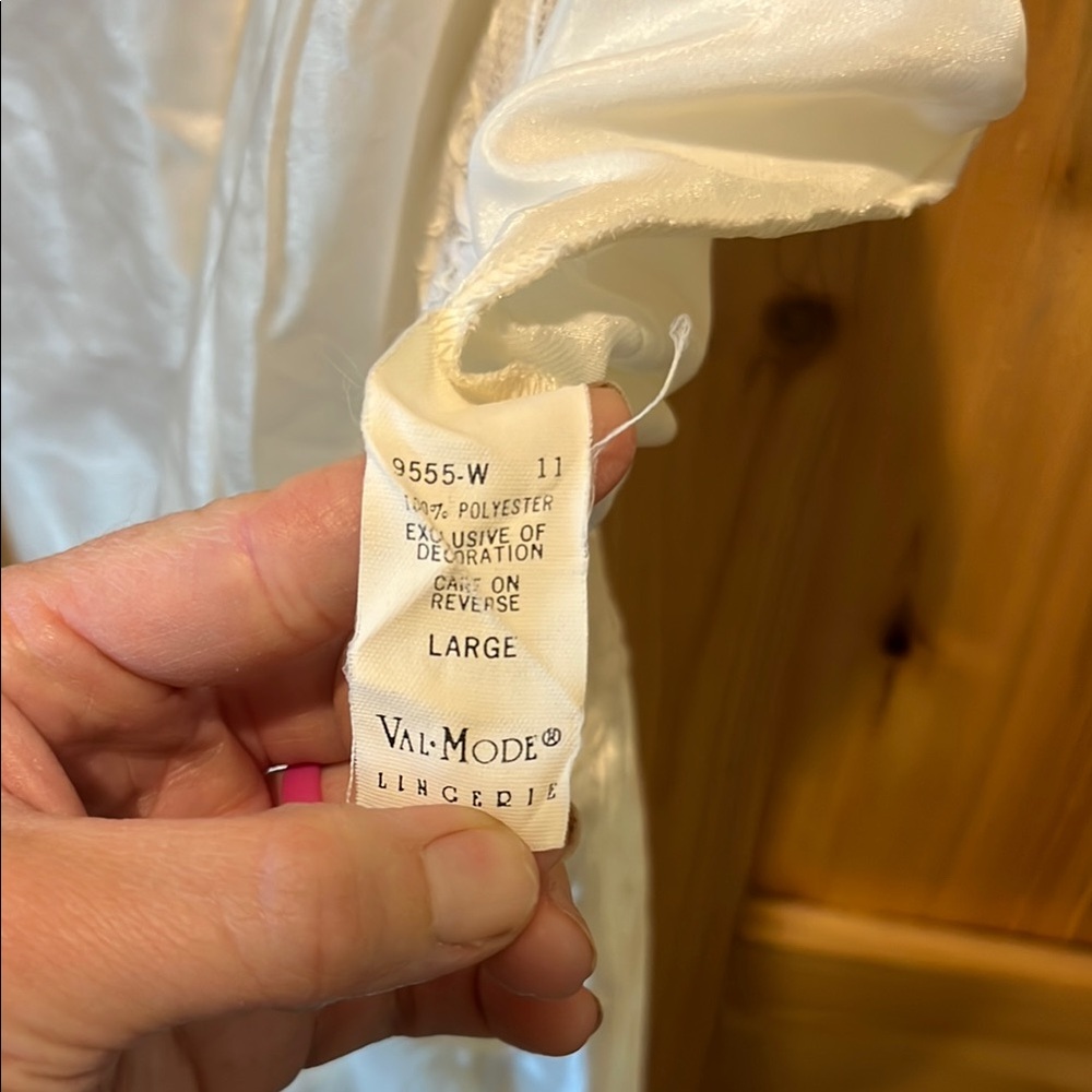 Ivory Satin Lace-Trim Slip Dress - Women Intimates - Picture 2 of 12